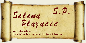 Selena Plazačić vizit kartica